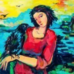 Cveta Marova, Little women - The Bird, 70-50 sm, Acril on canvas