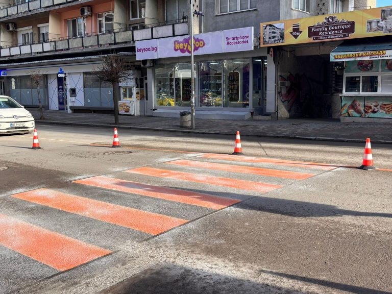 Забележителности | С 50 метра местят пешеходната пътека на ул. „Васил Левски“ от тестовото кръгово кръстовище